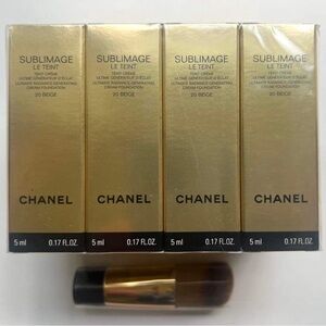 12xCHANEL SUBLIMAGE TINT FOUNDATION BEIGE 20 5ml Each Sealed Batch Total 60ml.